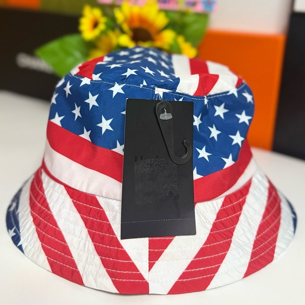 🆕HURLEY Unisex Patriotic Flag Bucket Hat - Red, White & Blue - Picture 7 of 17